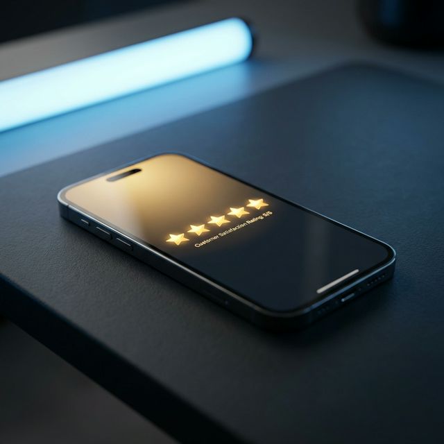 5-star review on iPhone